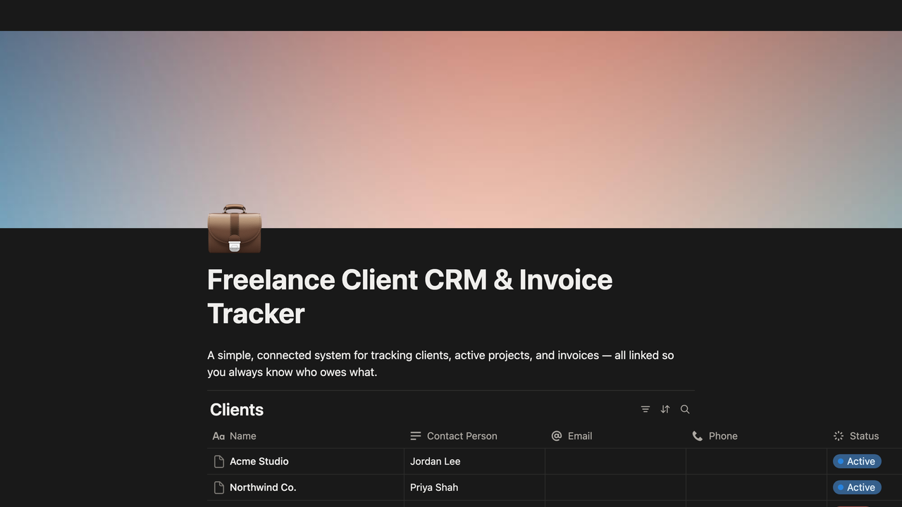Freelance Client CRM